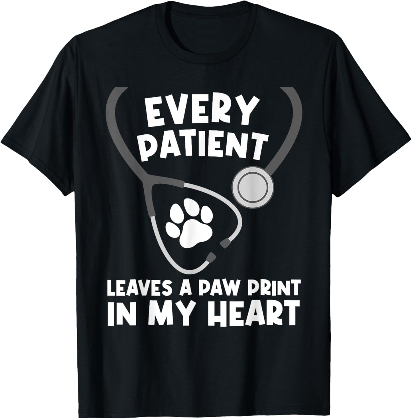 Funny Veterinary Assistant Men Women Paw Vet Technician T-Shirt