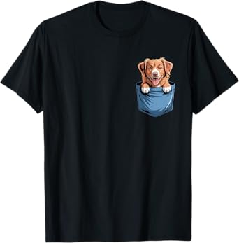 Cute Pocket Nova Scotia Duck Tolling Retriever Lover Dog Mom T-Shirt