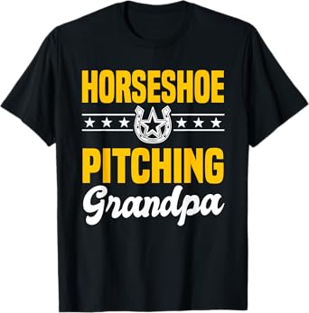 Horseshoe Pitching Grandpa Ferrier Horse Lover T-Shirt