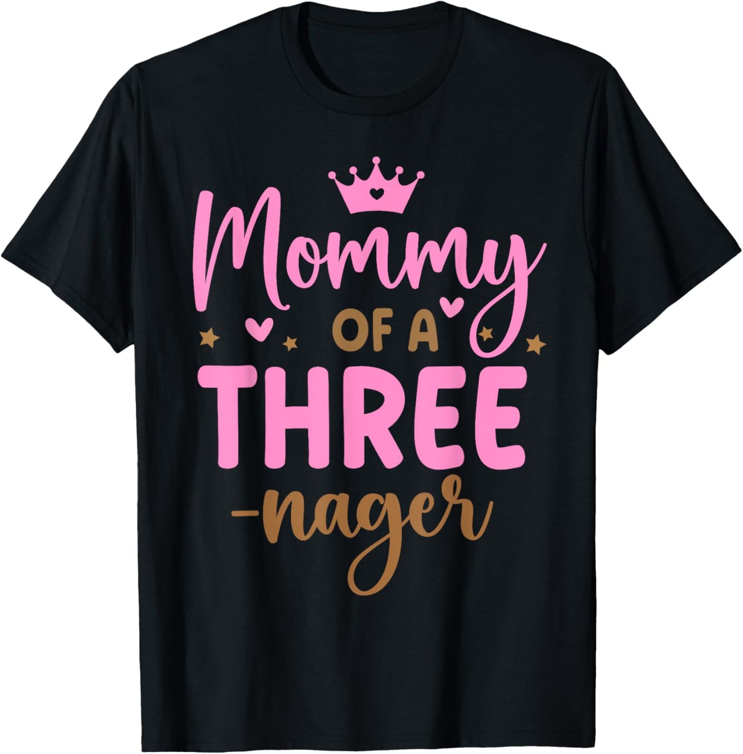 Mommy Of A Threenager 3rd Birthday Girl Matching Family T-Shirt