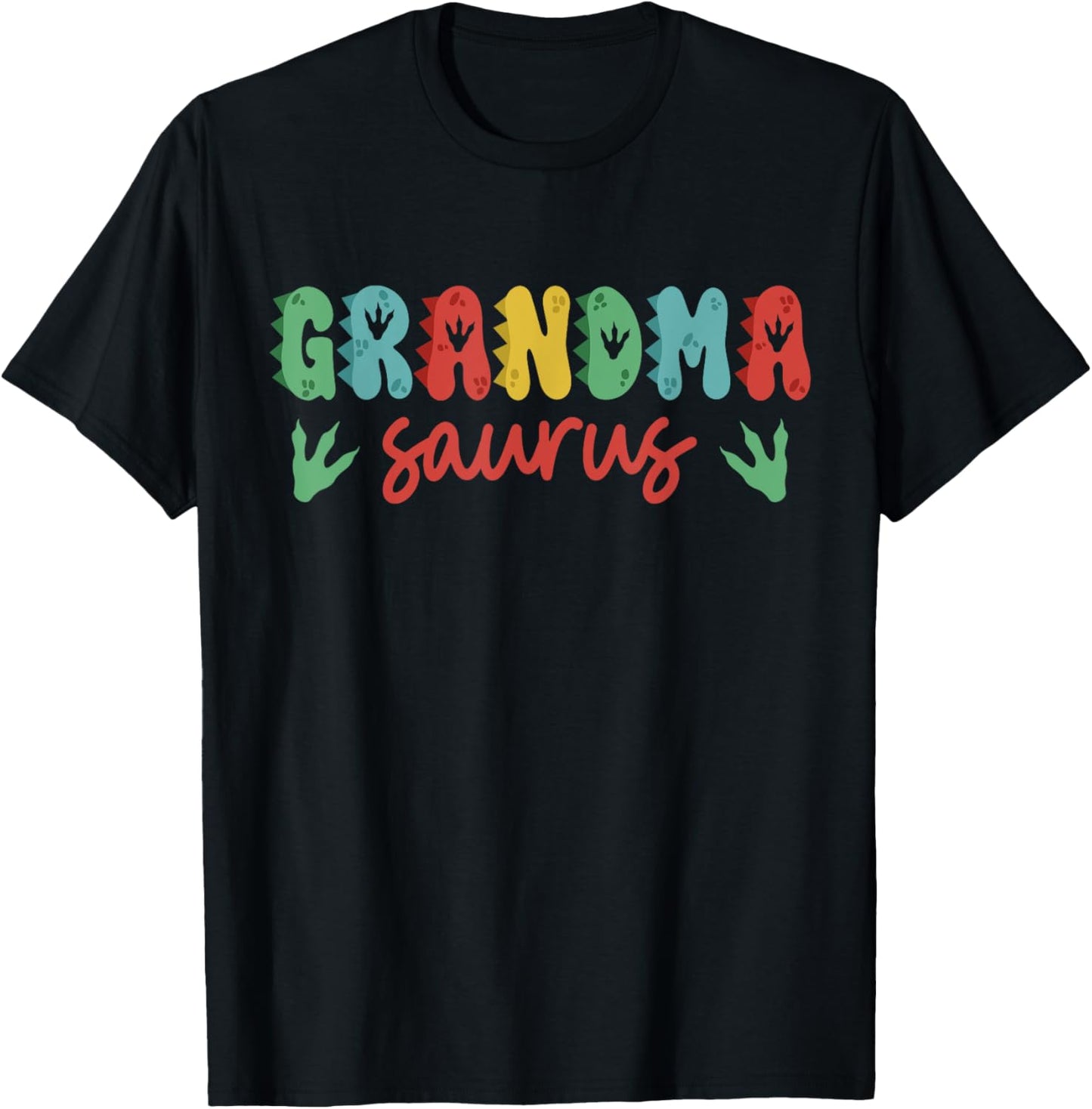 Grandma Saurus Rex Dinosaur Birthday Family Matching Crew T-Shirt