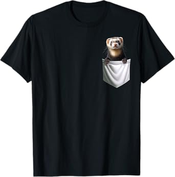 Ferret In Pocket Funny Ferret Lover Gifts For Men Women Kid T-Shirt