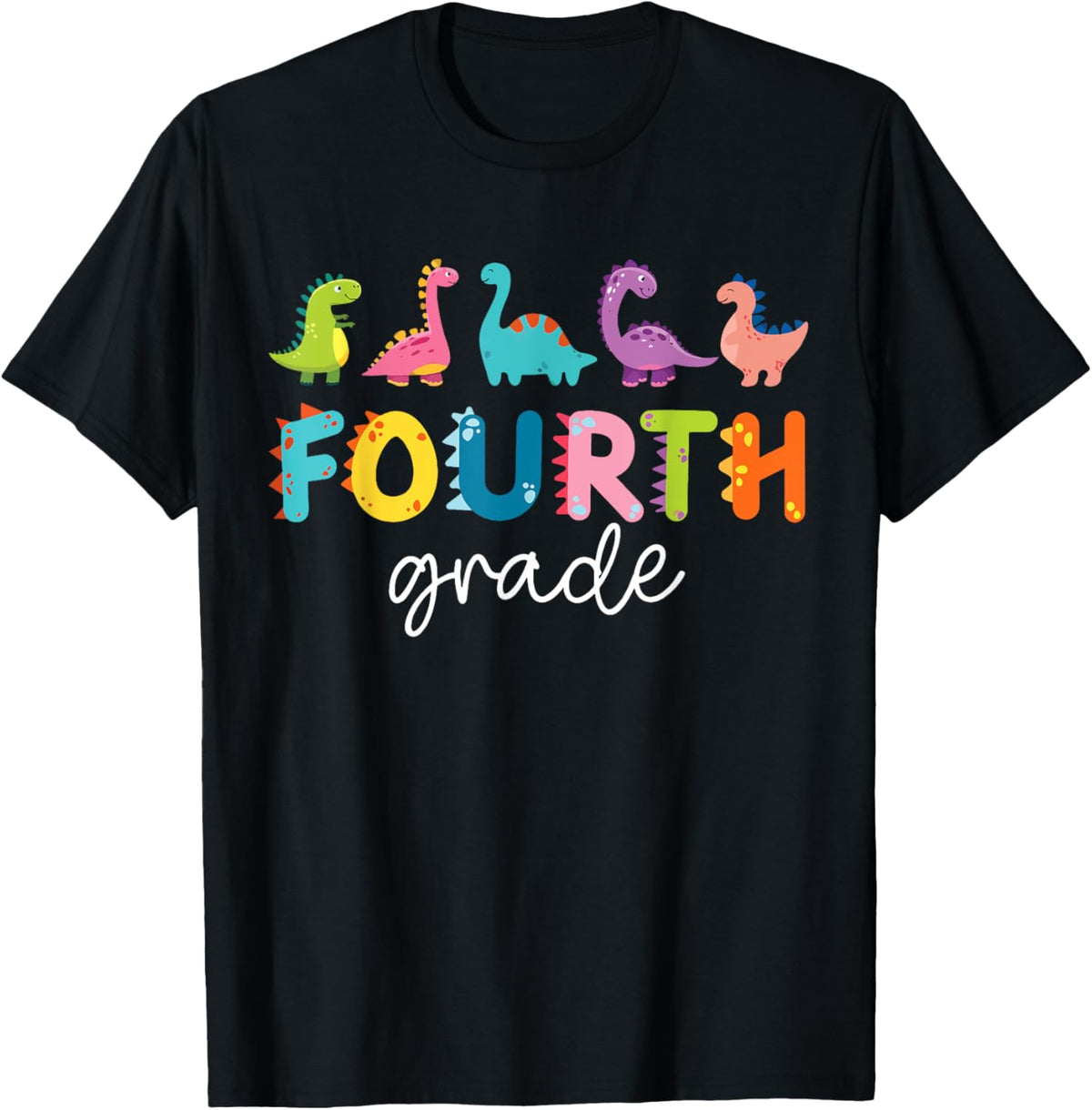 Fourth Grade Dino Boy Girl 1st Day of School Teacher Student T-Shirt