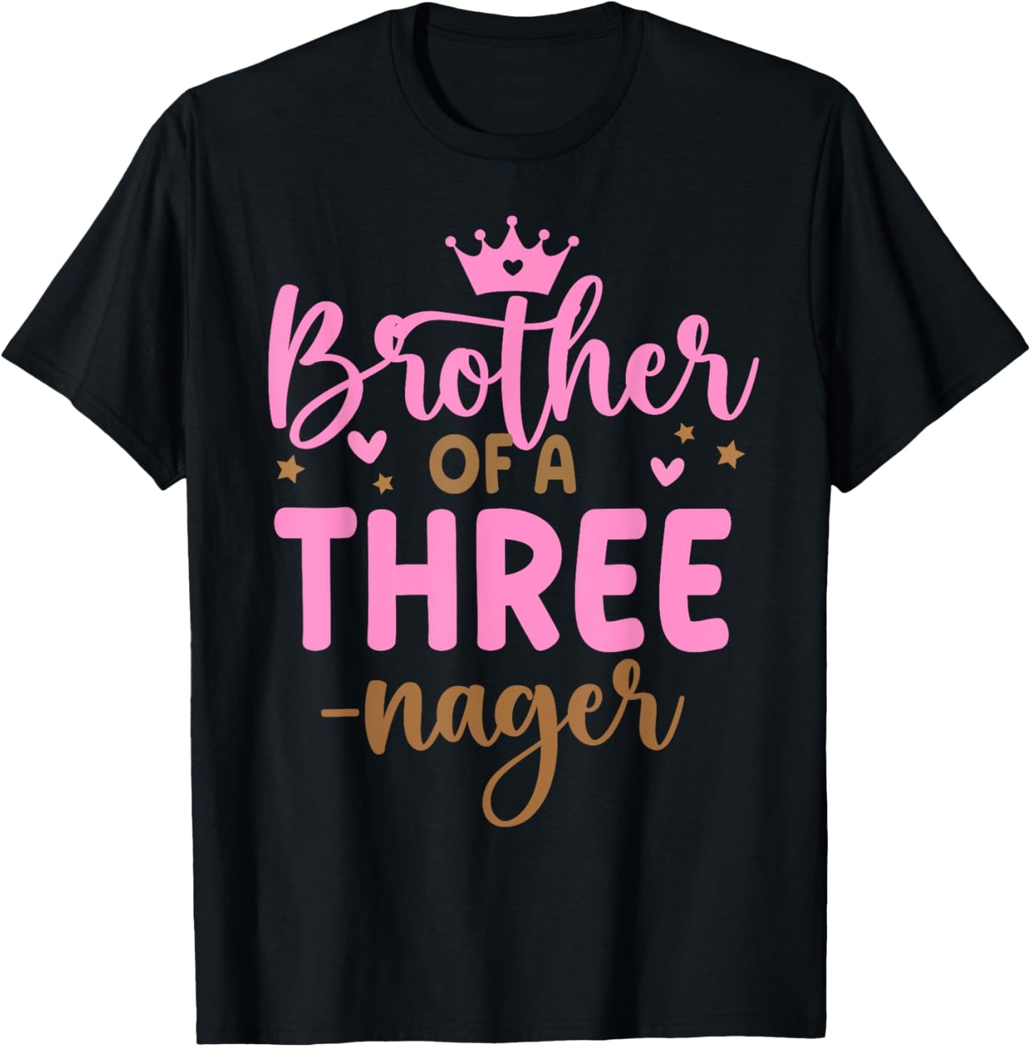 Brother Of A Threenager 3rd Birthday Girl Matching Family T-Shirt