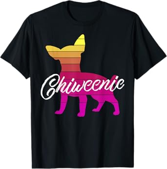Cute Retro Chiweenie Silhouette Gift design for Chiweenies T-Shirt