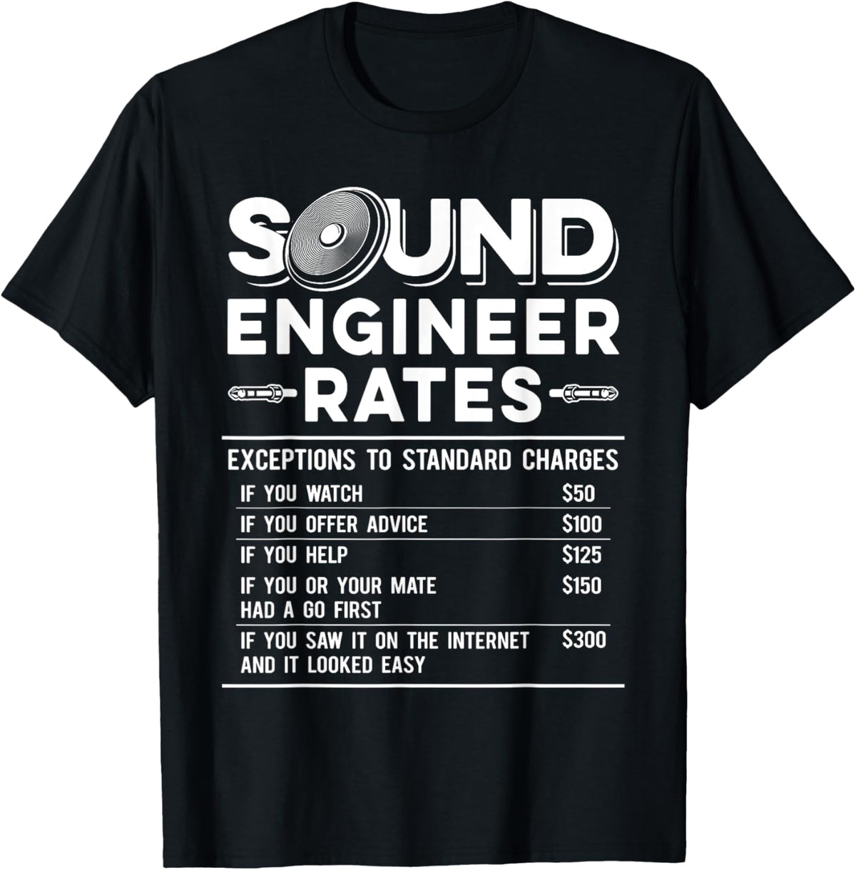 Studio Audio Engineer Rates Funny Sound Guy Tech T-Shirt