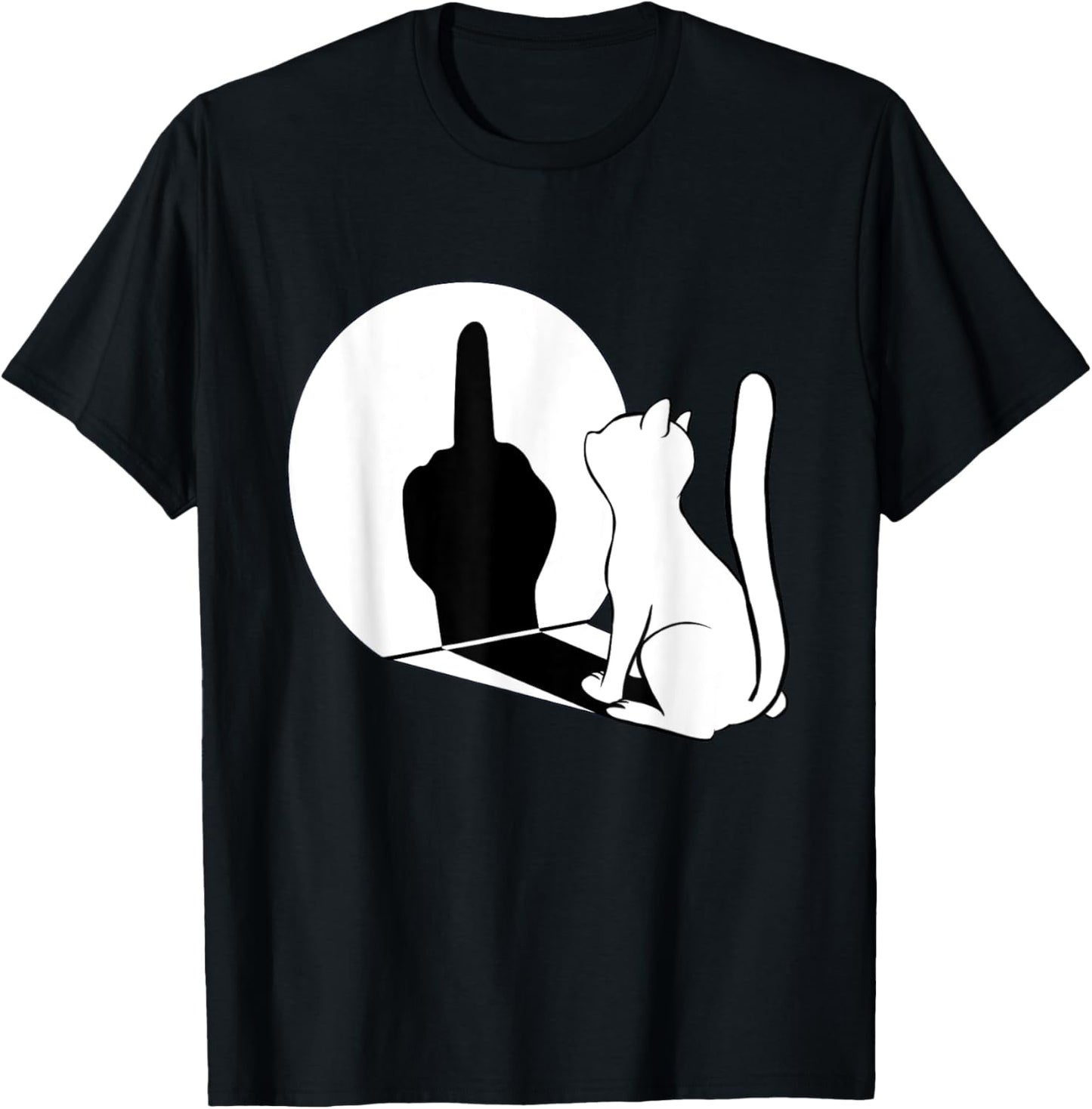 Middle Finger Cat Statement Funny Cat Gift T-Shirt