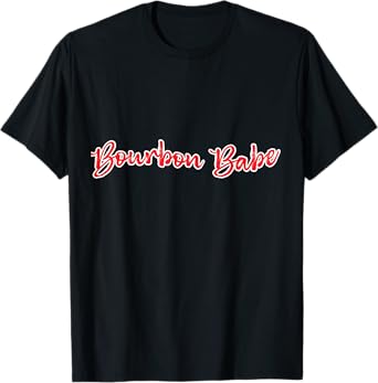 Bourbon Babe Womens Kentucky Whiskey Graphic Country Fan T-Shirt