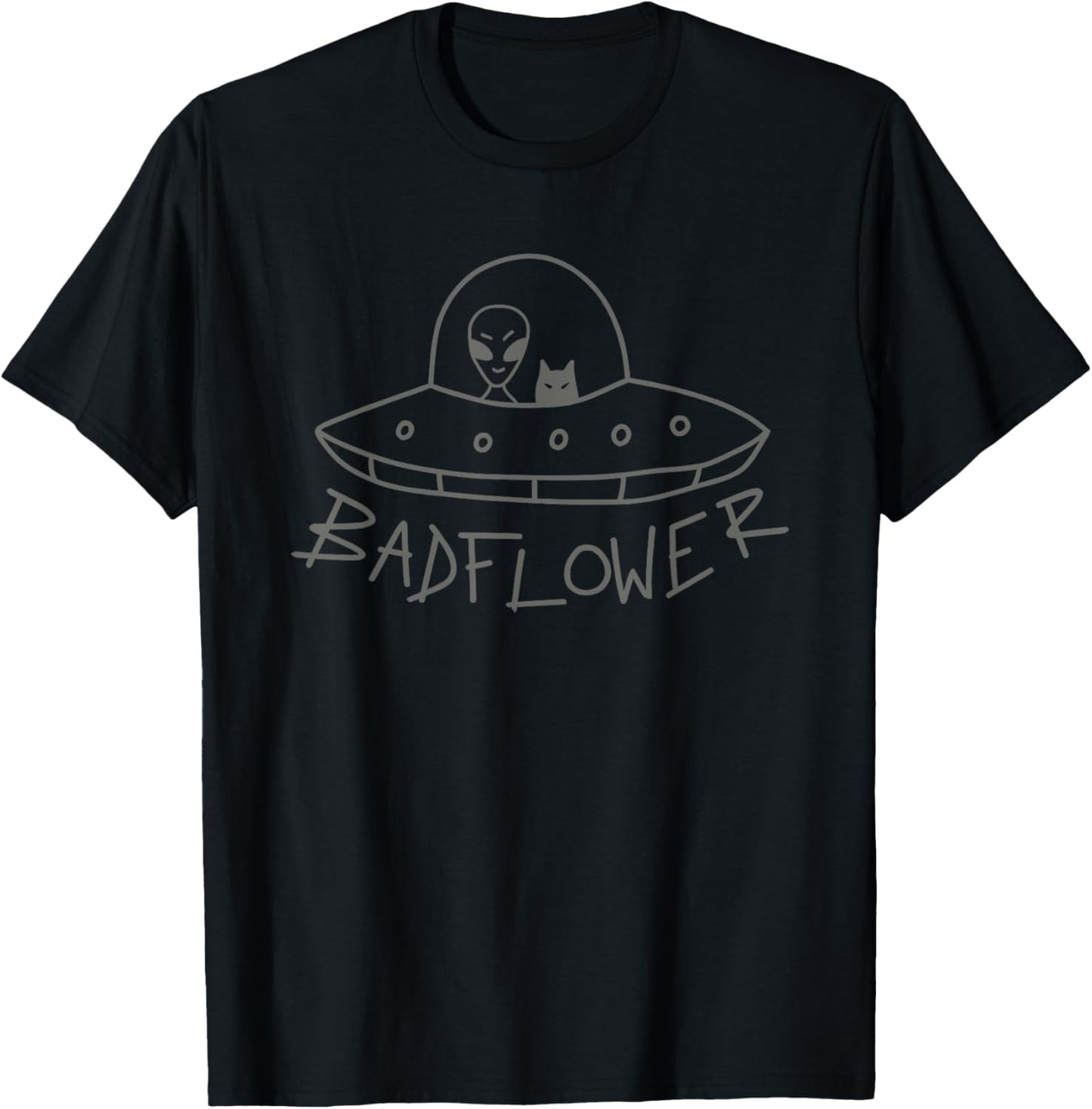 Badflower Alien Cat Funny For Men Women T-Shirt