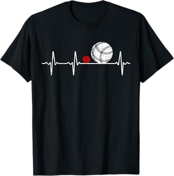 Petanque Heartbeat Heartbeat Pétanque Boccia Player T-Shirt
