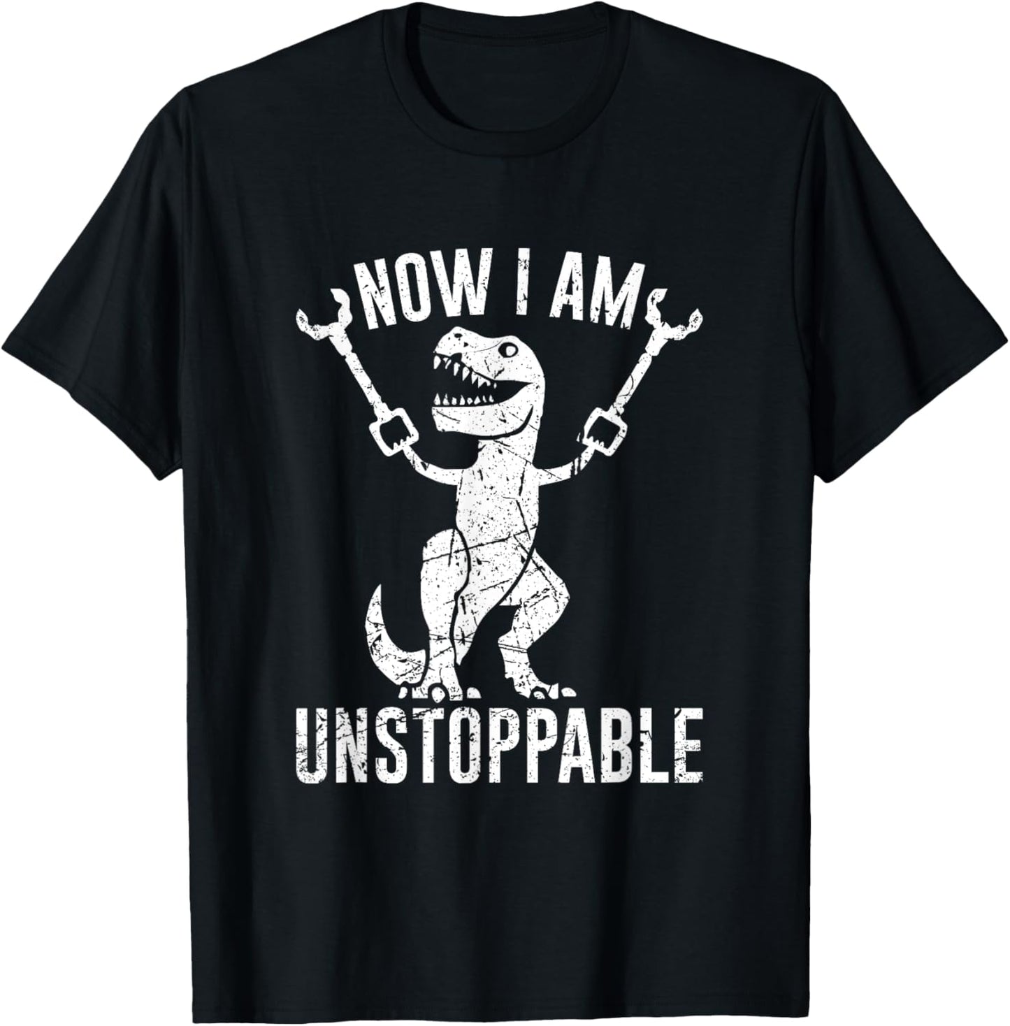 Retro Now I'm Unstoppable Funny T-Rex Dinosaur T-Shirt
