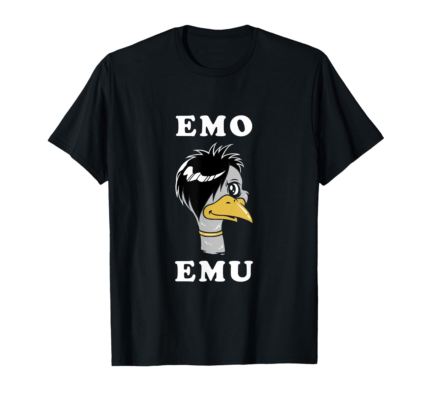 Emo Emu T-Shirt Funny Metal Gothic Emu Bird T-Shirt