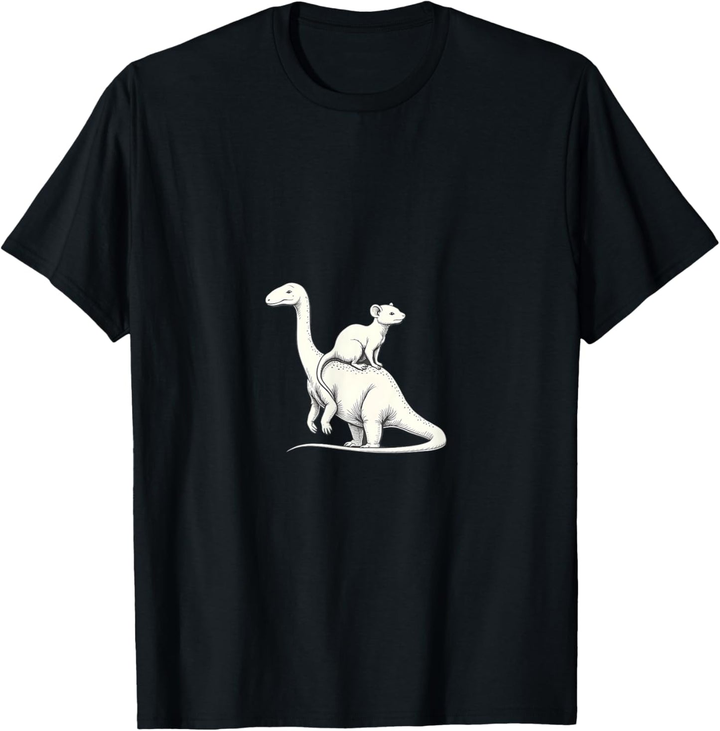 Funny Cute Opossum Riding Trex T-Shirt