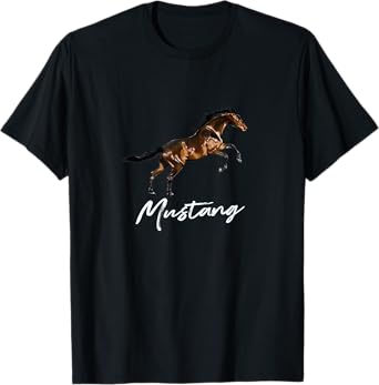 Running Wild Mustang Horse breed Equestrian Lover Shirt T-Shirt