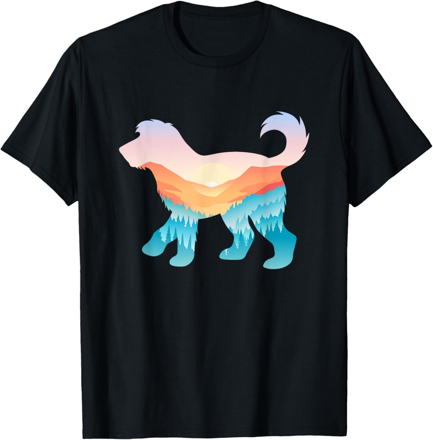 Australian Labradoodle Nature Hiking Dog Sunrise Adventure T-Shirt
