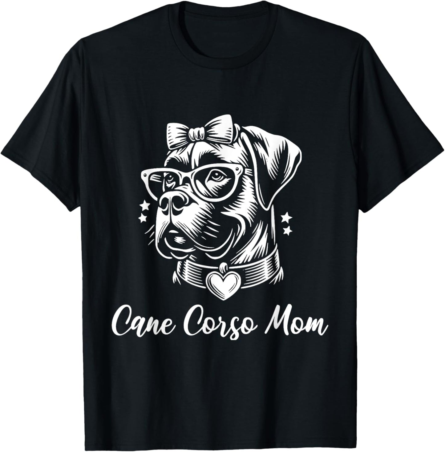 Cane Corso Mom Dog Heart Graphic Design T-Shirt