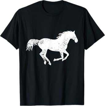 Equestrian Distressed Horse Print - Vintage Horse T-Shirt