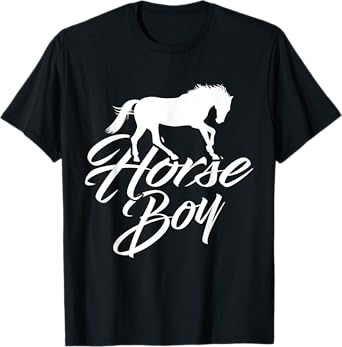 Funny Horse Riding Boy Horseback Riding Horse Boy T-Shirt