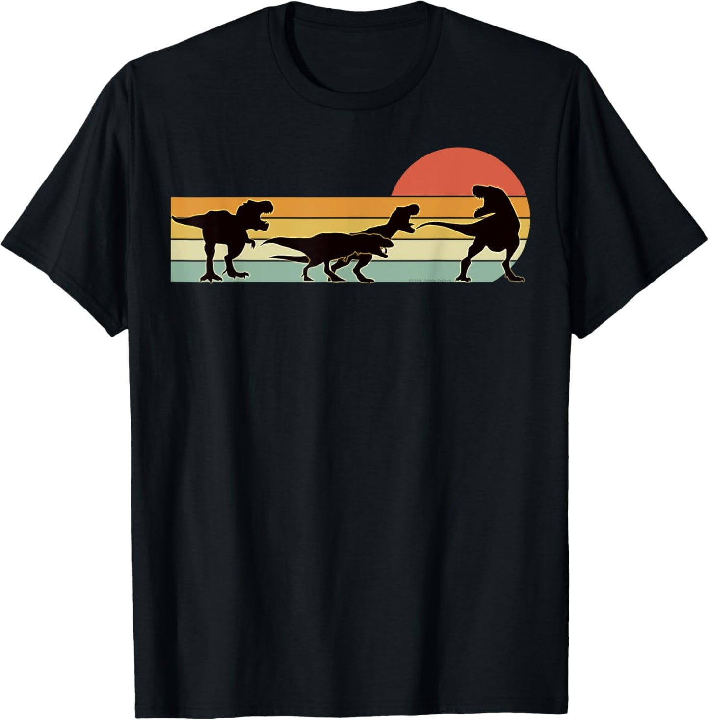 T-Rex Dinosaur March Retro Sunset - T-Rex T-Shirt