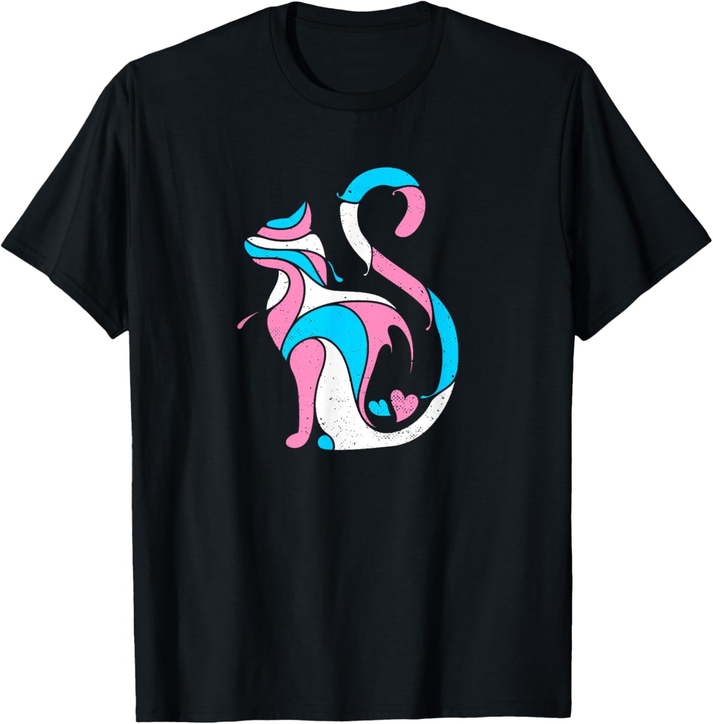 Transgender Cat LGBT Rights Cat Lover Pride Flag T-Shirt
