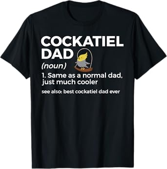 Cockatiel Dad Definition Funny Bird Lover Men T-Shirt