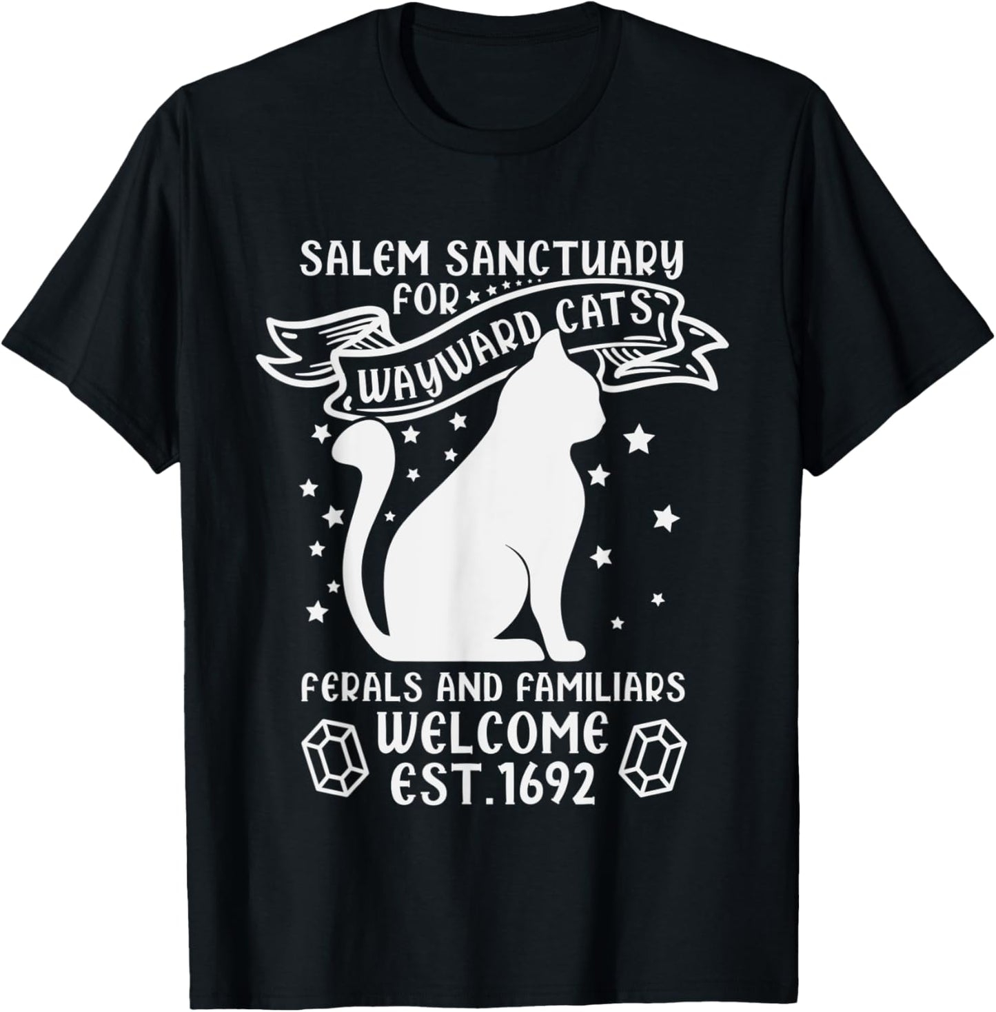 Witch Salem Sanctuary For Wayward Black Cats 1692 T-Shirt