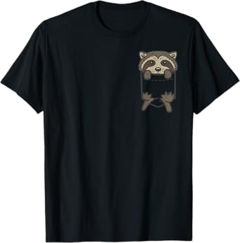 Raccoon Feet Pocket Animal Pet Men Women Kids Boys Girls T-Shirt