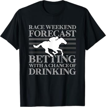 Funny Horse Racing Jockey Racer Track Rider Drinking Gifts T-Shirt