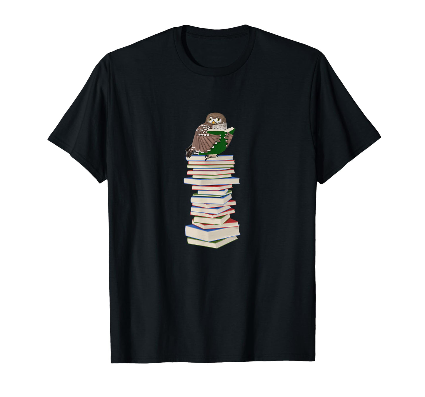 Owl with Books Bird Birdlover Birdwatcher Animal Biologist T-Shirt