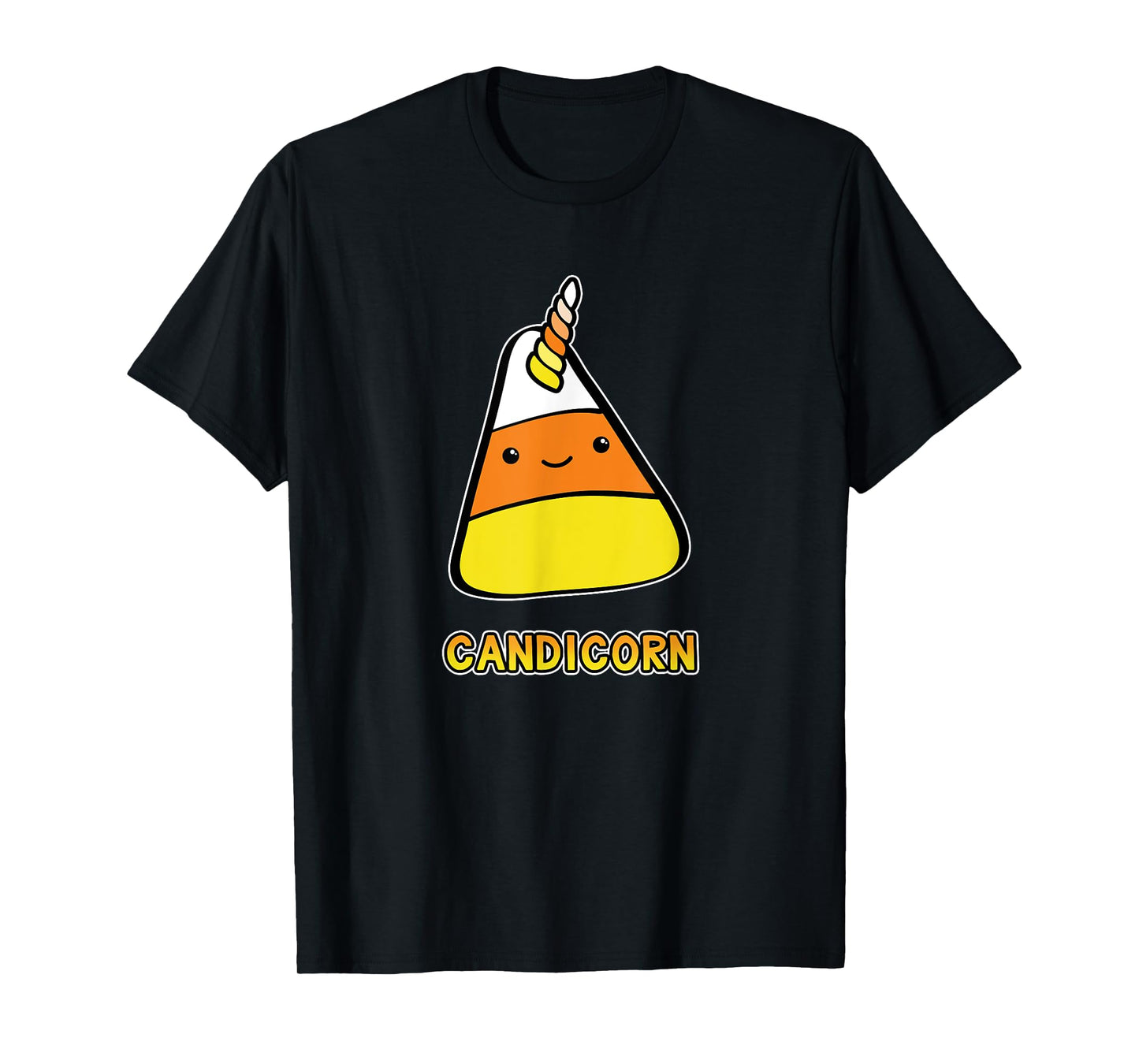 Candy Corn Kawaii Halloween Unicorn Pun Candicorn T-Shirt