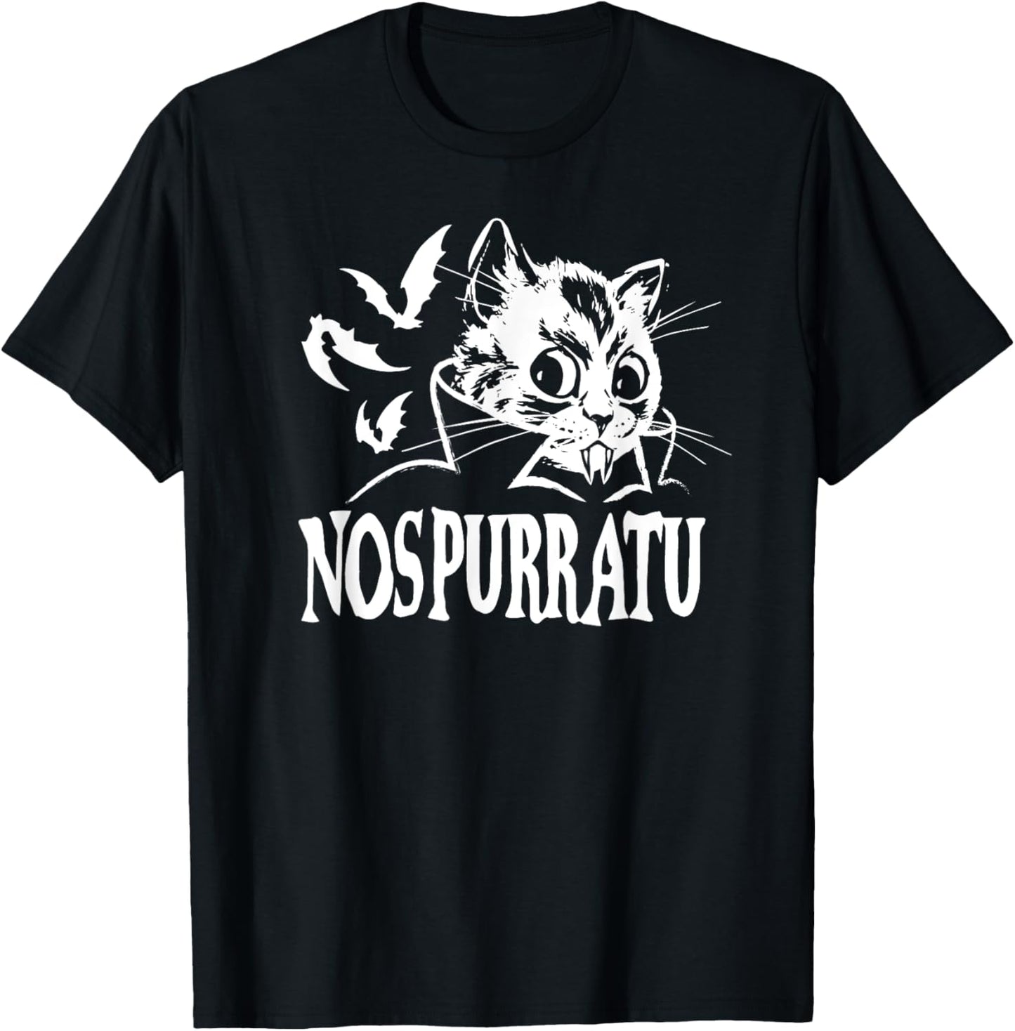 Nos-purr-atu Vampire Kitty Cat Lover for Goth Horror Fan T-Shirt