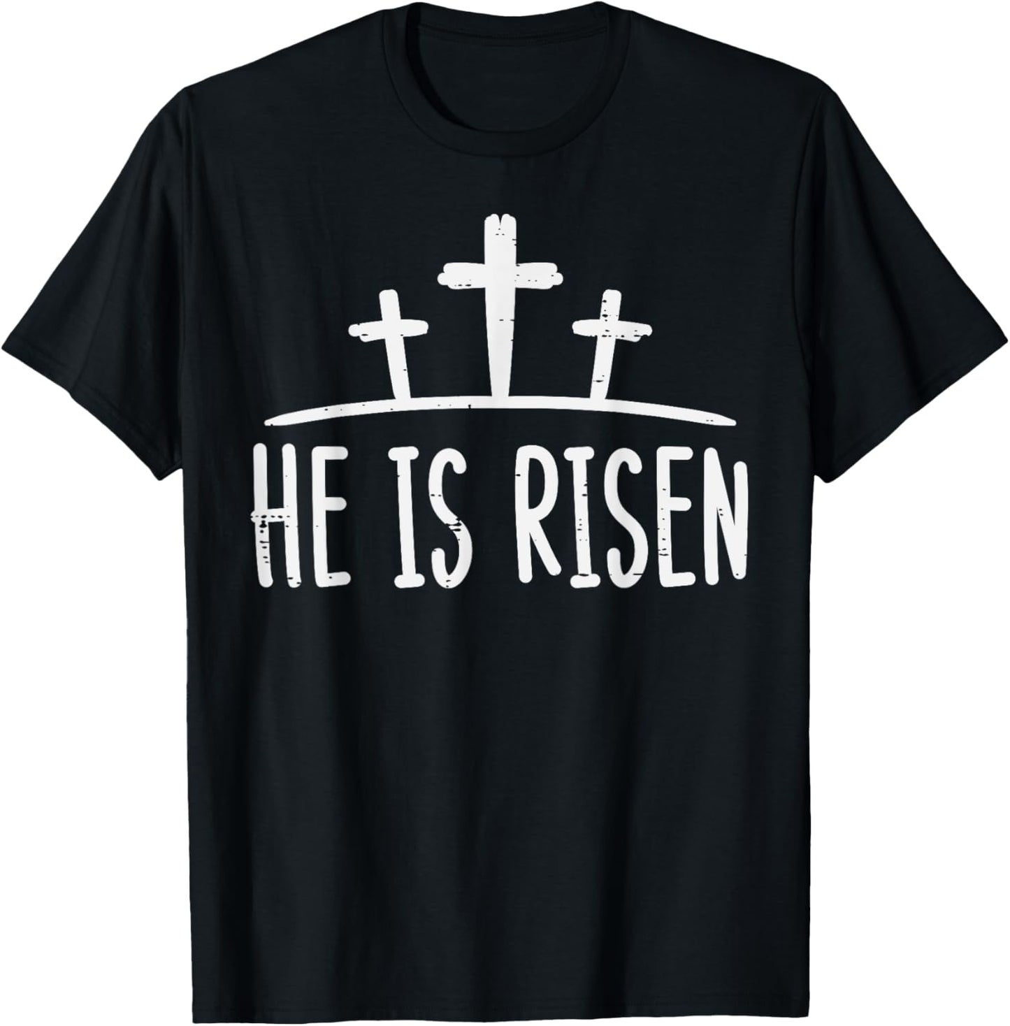 Easter He Is Risen Cross Religious Christian Men Women Kids T-Shirt