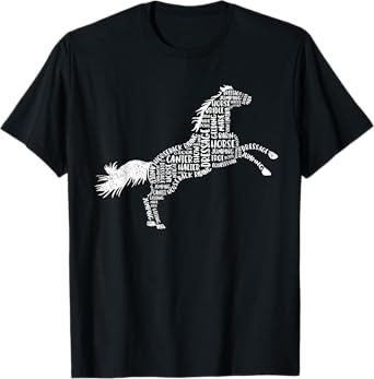 Horse Silhouette Gifts For Horse Lovers Women Girls Kids T-Shirt