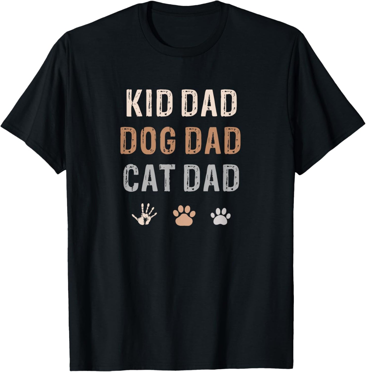Funny Kid, Dog, Cat Dad Shirt Fur Papa Parent Father's Day T-Shirt
