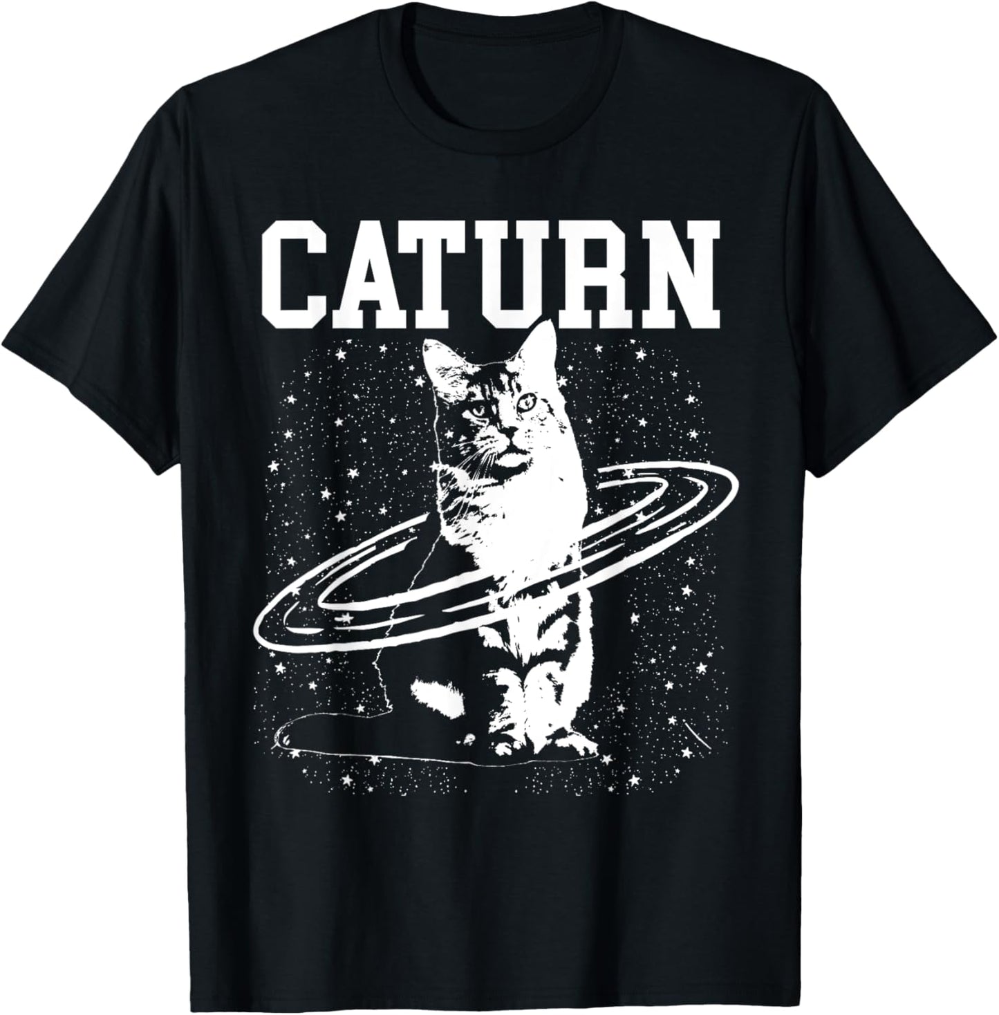 Caturn Saturn Space Cat T-Shirt