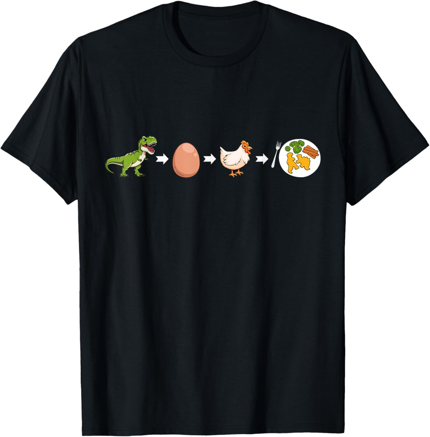 Dinosaur Egg Chicken Nugget Evolution Chickennugget T-Shirt