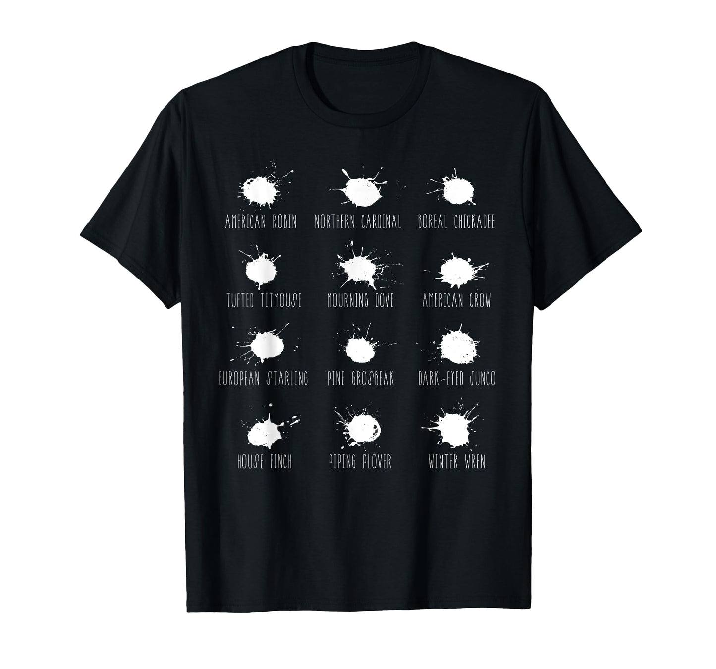 Bird Poop Chart Funny Birding Birdwatching Birdwatcher T-Shirt