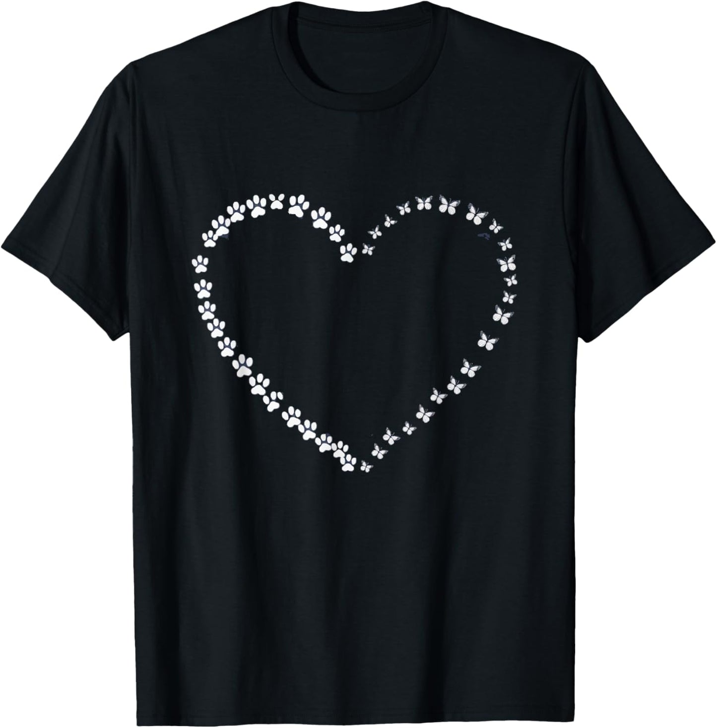 Butterflies Heart Dog And Butterfly T-Shirt