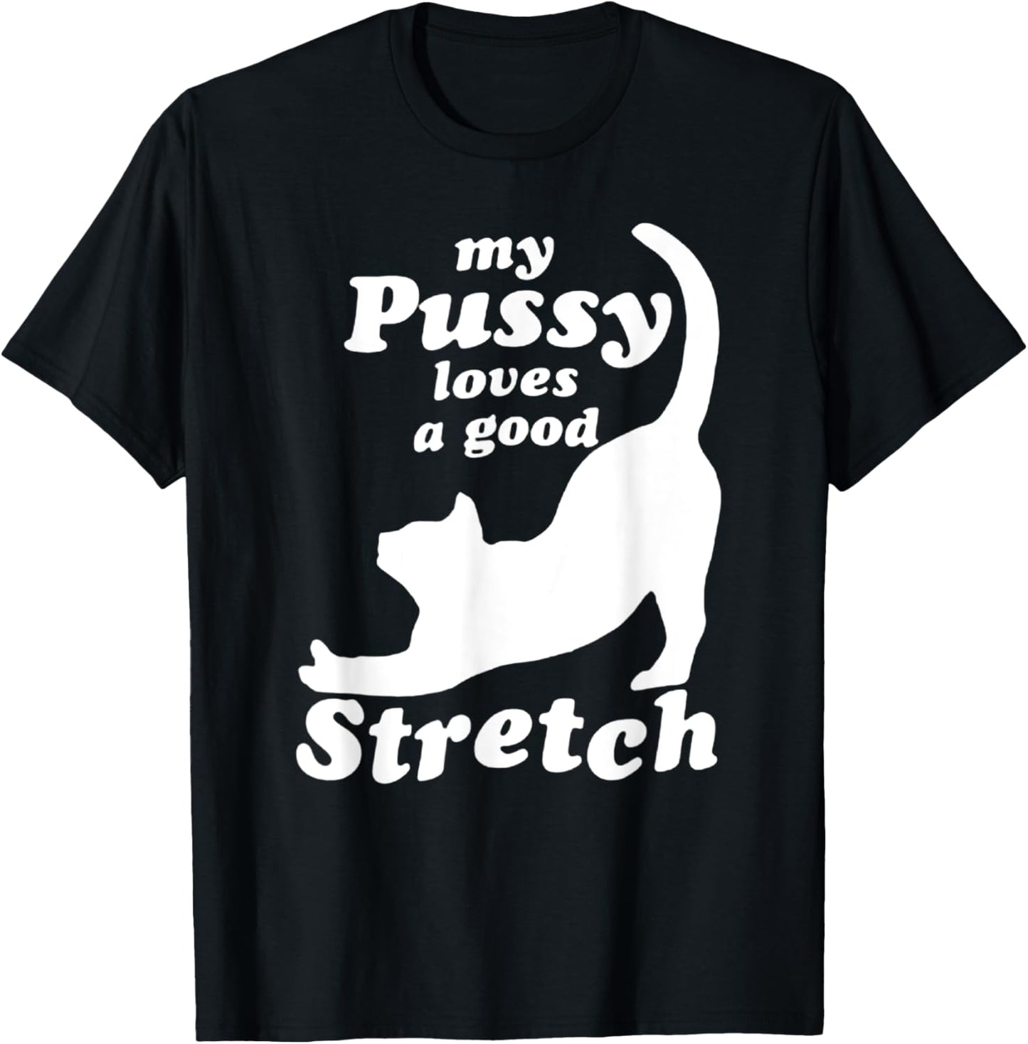 My Pussy Love A Good Stretch, Funny Raunchy Cat, Funny Meme T-Shirt