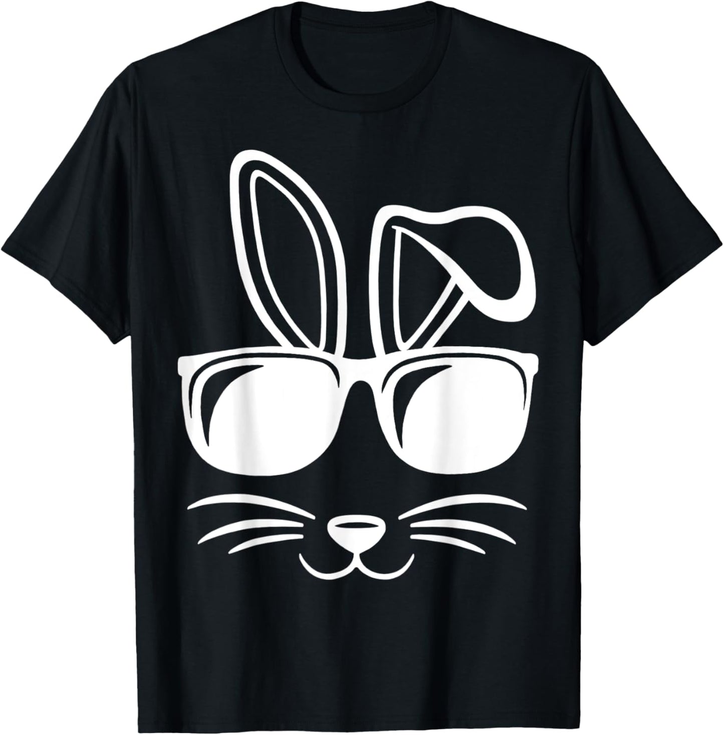 Bunny Face With Sunglasses Men Boys Kids Easter Day T-Shirt