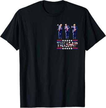Funny QR President Trump Dancing Scan And Dance ( 2 Side) T-Shirt