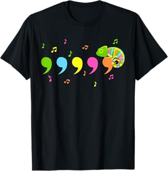 Comma Chameleon T-Shirt, Black, Small