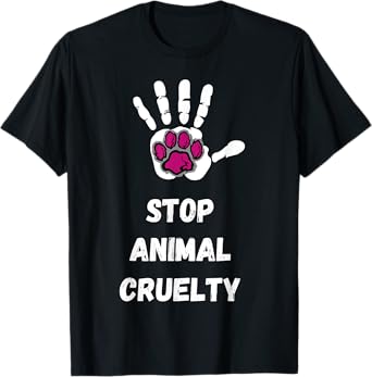 Stop Animal Cruelty Animal Lover Vegan Activist T-Shirt