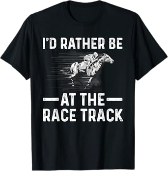 Cool Horse Racing For Men Women Race Jockey Derby Equestrian T-Shirt