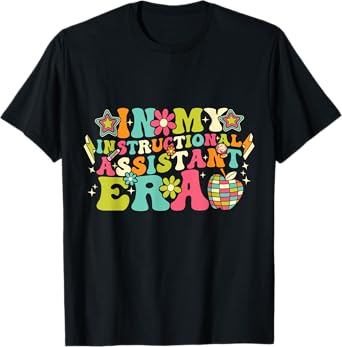 In My Instructional Assistant Era Groovy Back To School T-Shirt