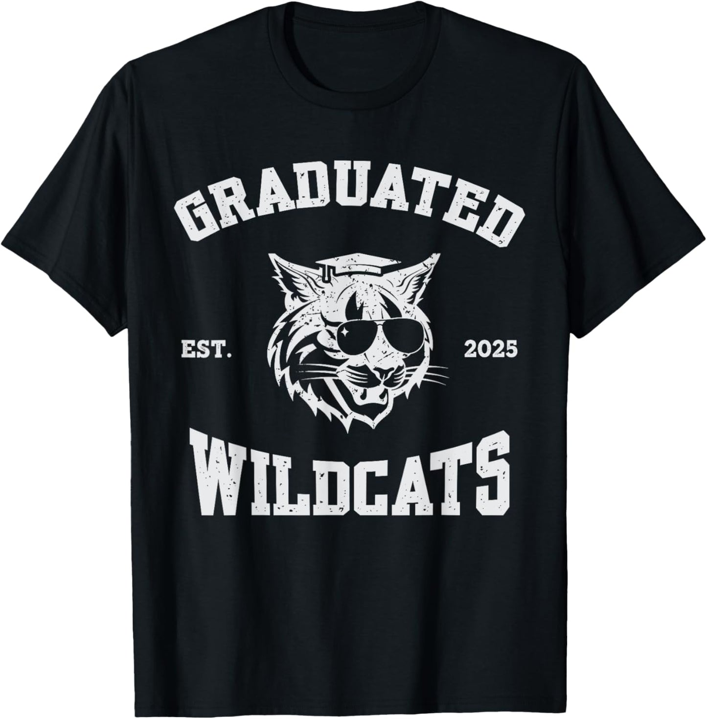 Class of 2025 Senior Men Graduated Wildcats Mascot Kid Women T-Shirt