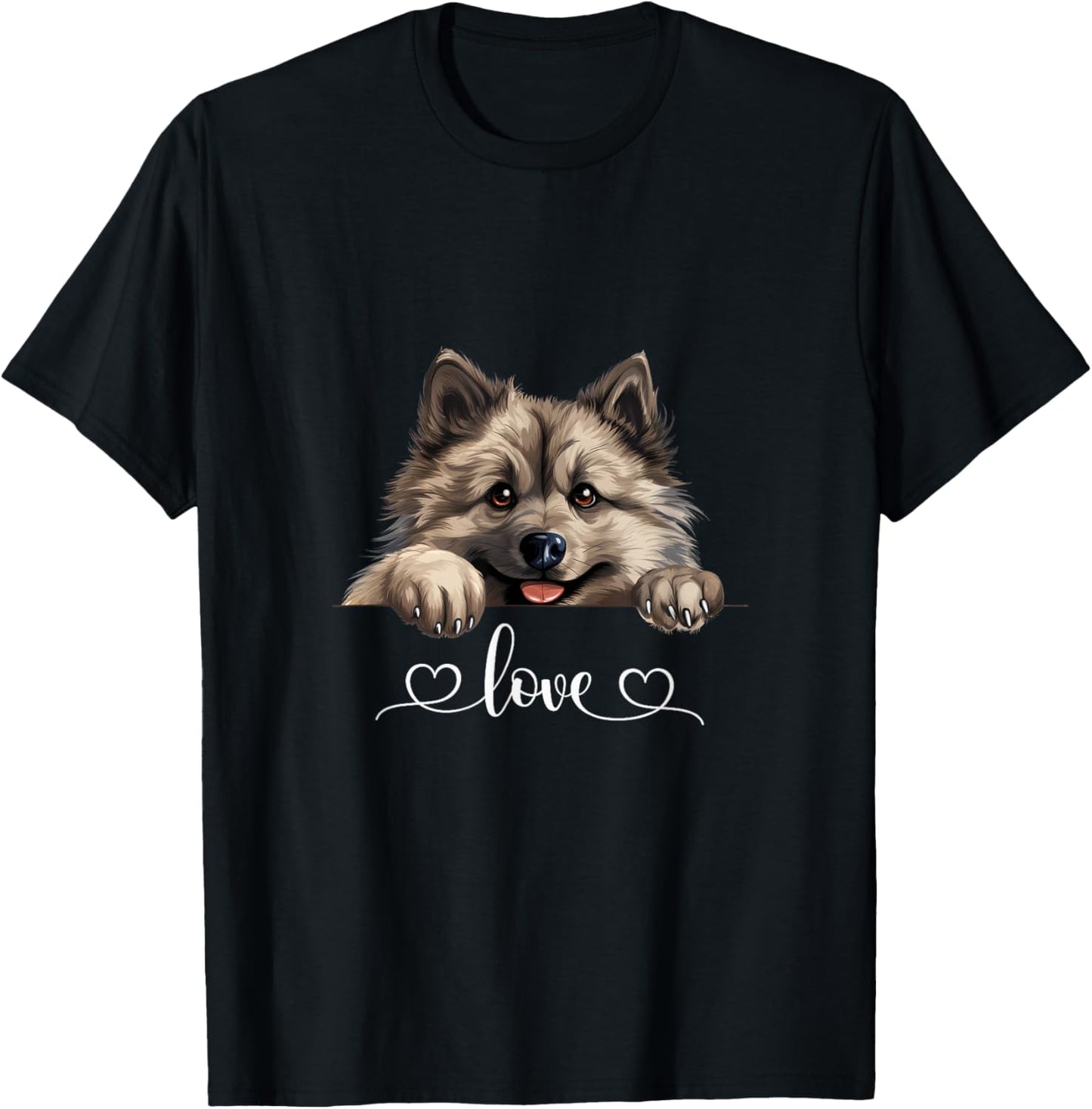 Cute Dog Graphic Love Puppy Keeshond Dog T-Shirt
