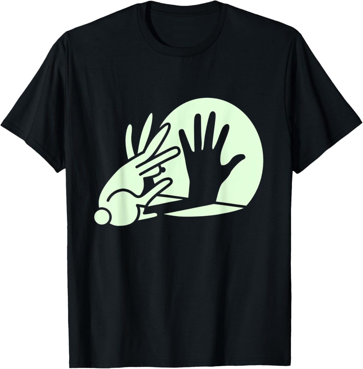 Funny Bunny Hand Shadow Puppet T-Shirt Rabbit Humor T-Shirt