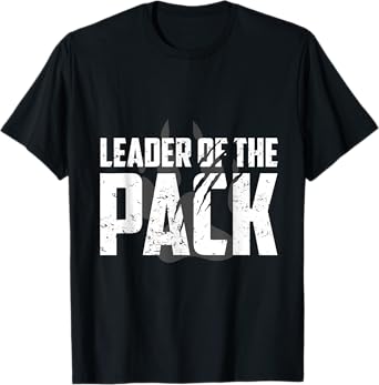 Wolf Pack Gift design | Leader of The Pack Paw Print design T-Shirt