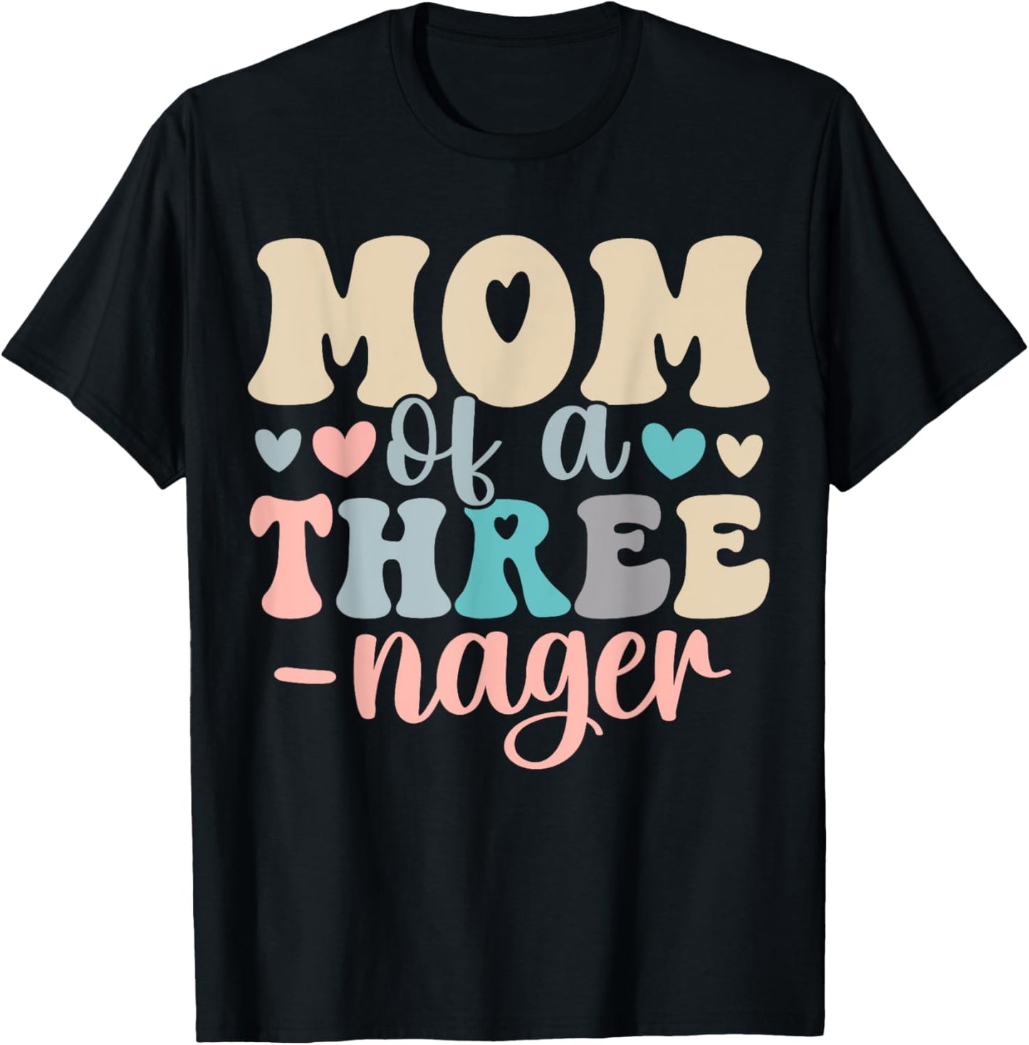 Mom Of A Threenager 3rd Birthday Matching Family Boho T-Shirt